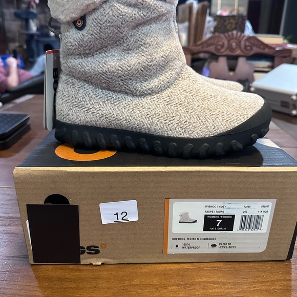 Bogs B-Moc II Cozy Waterproof Winter Boots Taupe Women’s 7 Faux Fur Lined - Picture 15 of 15